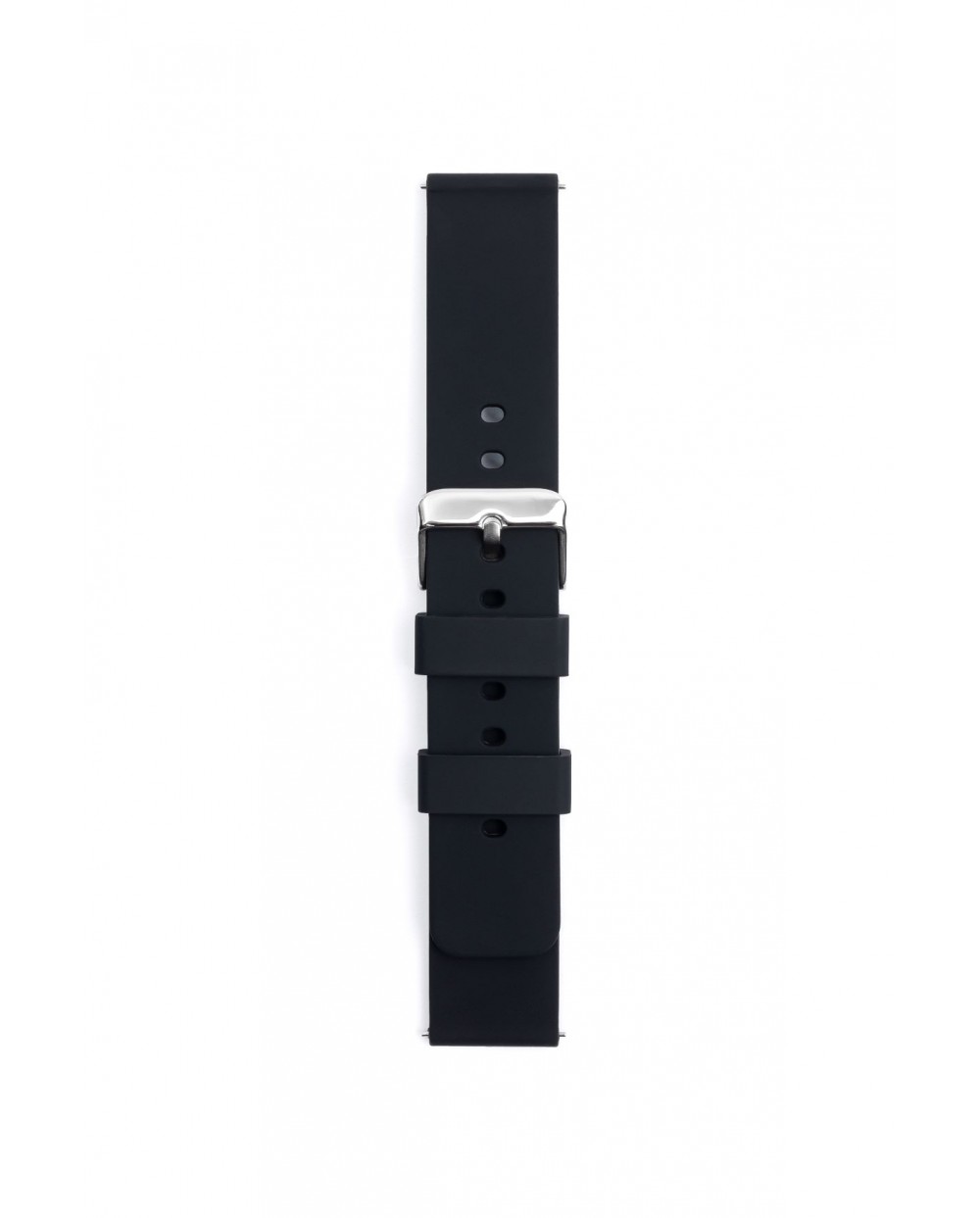 Juoda silikoninė apyrankė laikrodžiams su greito keitimo funkcija, 22 mm